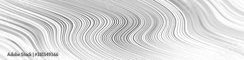 Horizontal wide format rectangular wavy  waving  twisted  spiral lines. Distortion  deformation stripes