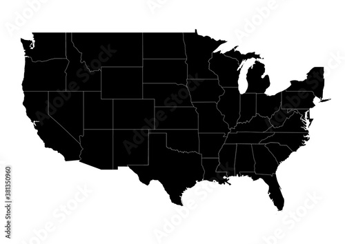 Wallpaper Mural USA map - Stock Vector Illustration Torontodigital.ca