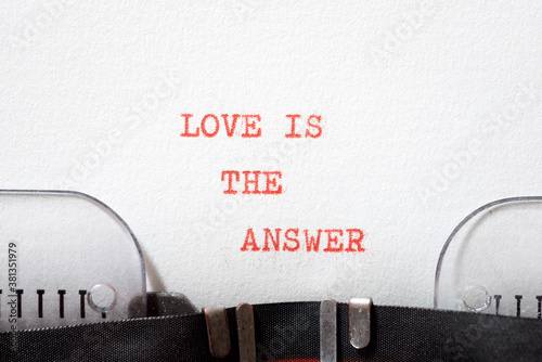 Love is the answer phrase