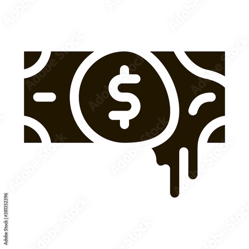 Exposing Fake Money glyph icon vector. Exposing Fake Money Sign. isolated symbol illustration
