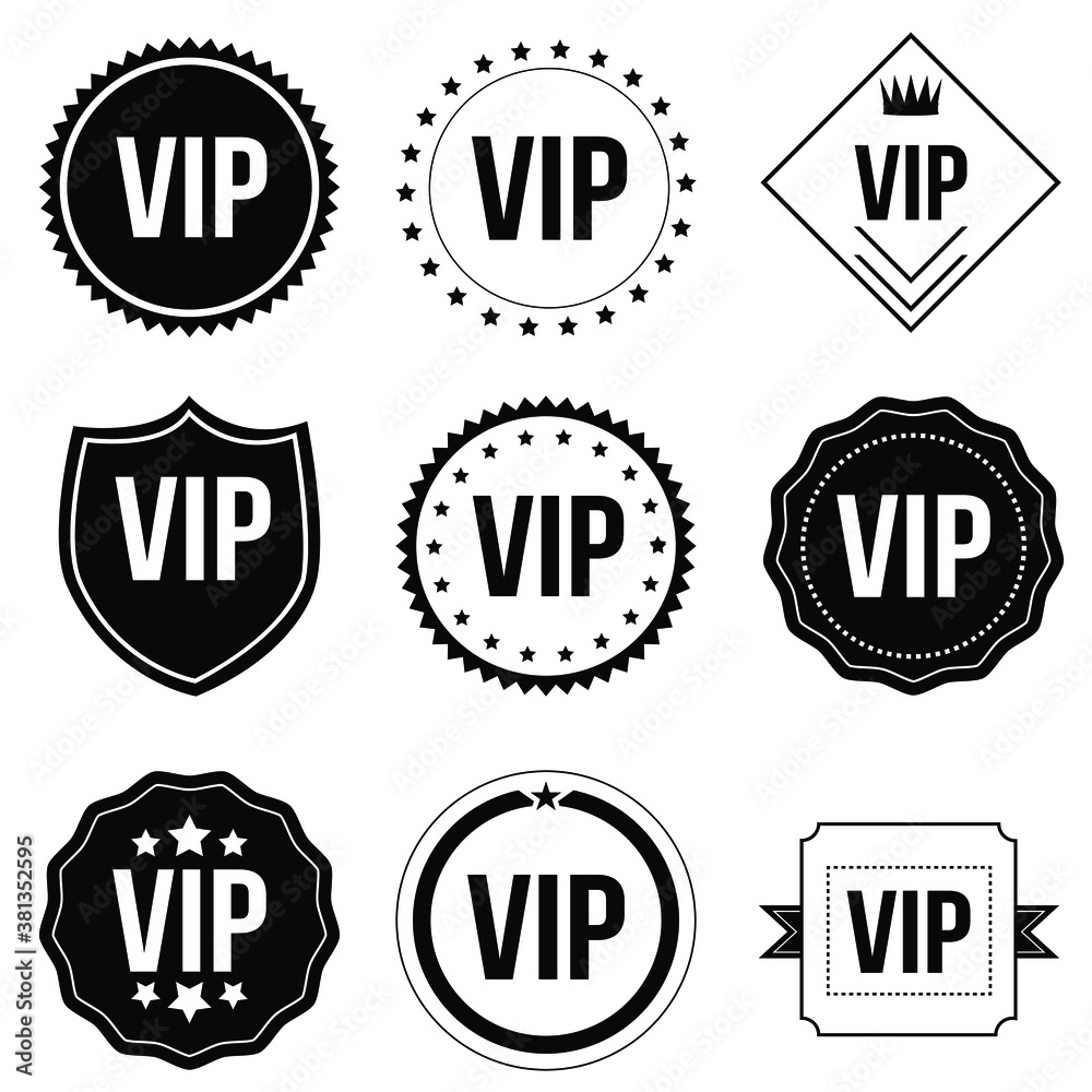 Vip icon vector set. Very important person illustration sign collection. club symbol.