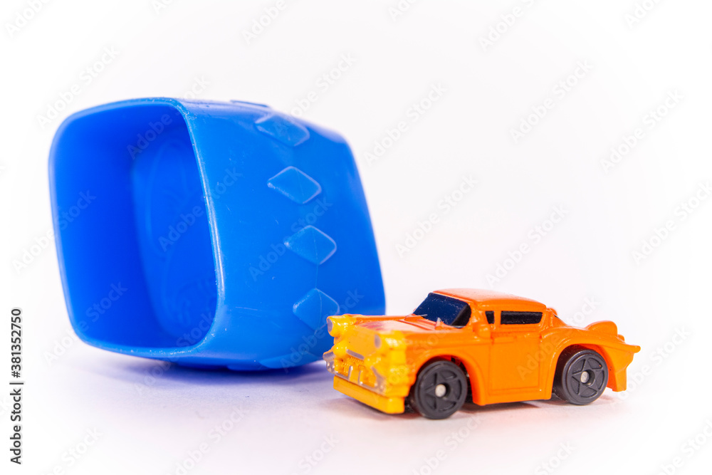 toys on a white background toys on a white background