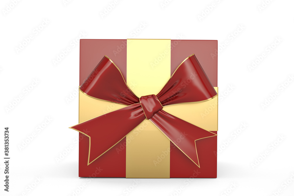 Luxury gift box Isolated On White Background, 3D render. 3D illustration. Luxury gift box Isolated On White Background, 3D render. 3D illustration.
