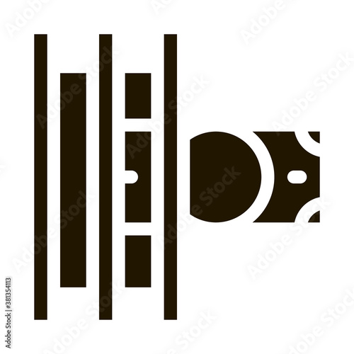 Fake Money Printer glyph icon vector. Fake Money Printer Sign. isolated symbol illustration