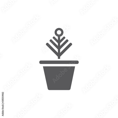 Plant pot icon. Vector signs for web graphics.