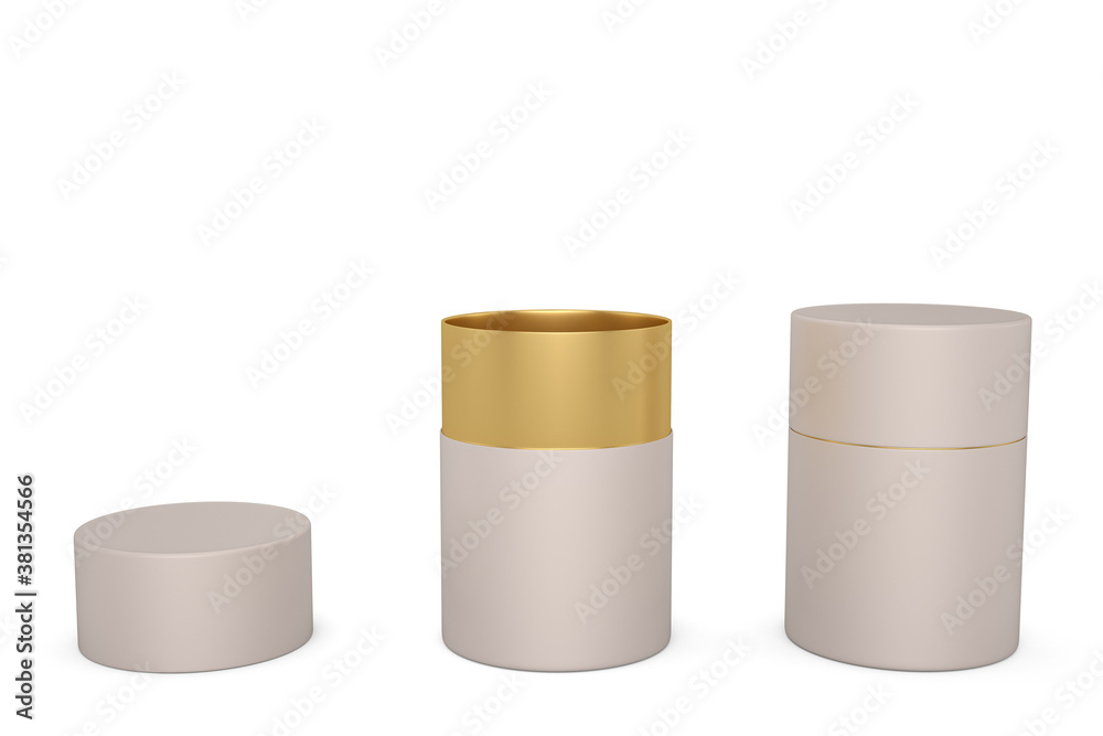 Luxury white can On black Background, 3D render. 3D illustration. Luxury white can On black Background, 3D render. 3D illustration.