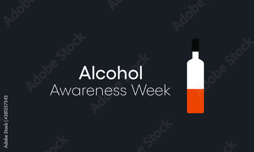 Vector illustration on the theme of Alcohol awareness week observed each year during November.