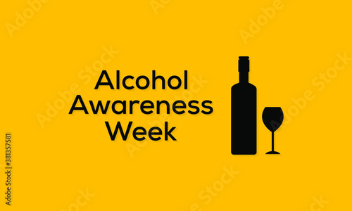 Vector illustration on the theme of Alcohol awareness week observed each year during November.
