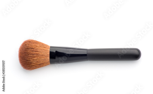 make up brush powder blusher isolated on white background photo