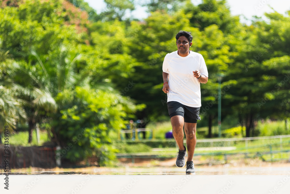 Asian young lifestyle athlete sport runner black man wear feet shoe active running training at the outdoor on the treadmill line road, healthy exercise workout Asian young lifestyle athlete sport runner black man wear feet shoe active running training at the outdoor on the treadmill line road, healthy exercise workout