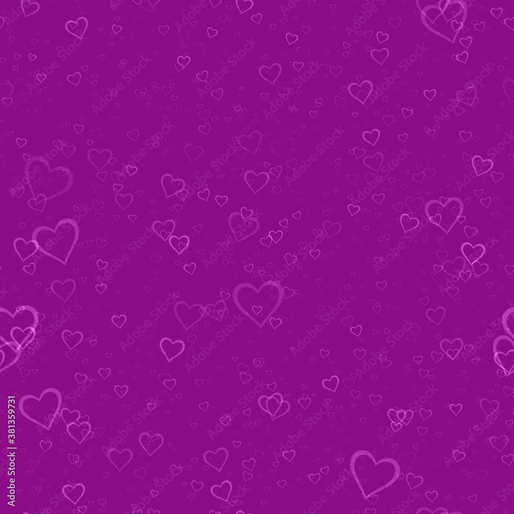 Seamless Hearts sprayed on background - Happy Valentine Day Decoration Seamless Pattern
