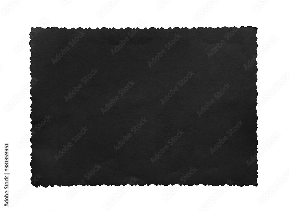 Fototapeta premium black paper photo background isolated on white