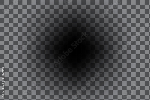 Dark noise texture. Black figure with a gradient. Dirt effect. A dark spot on a checkered background. 