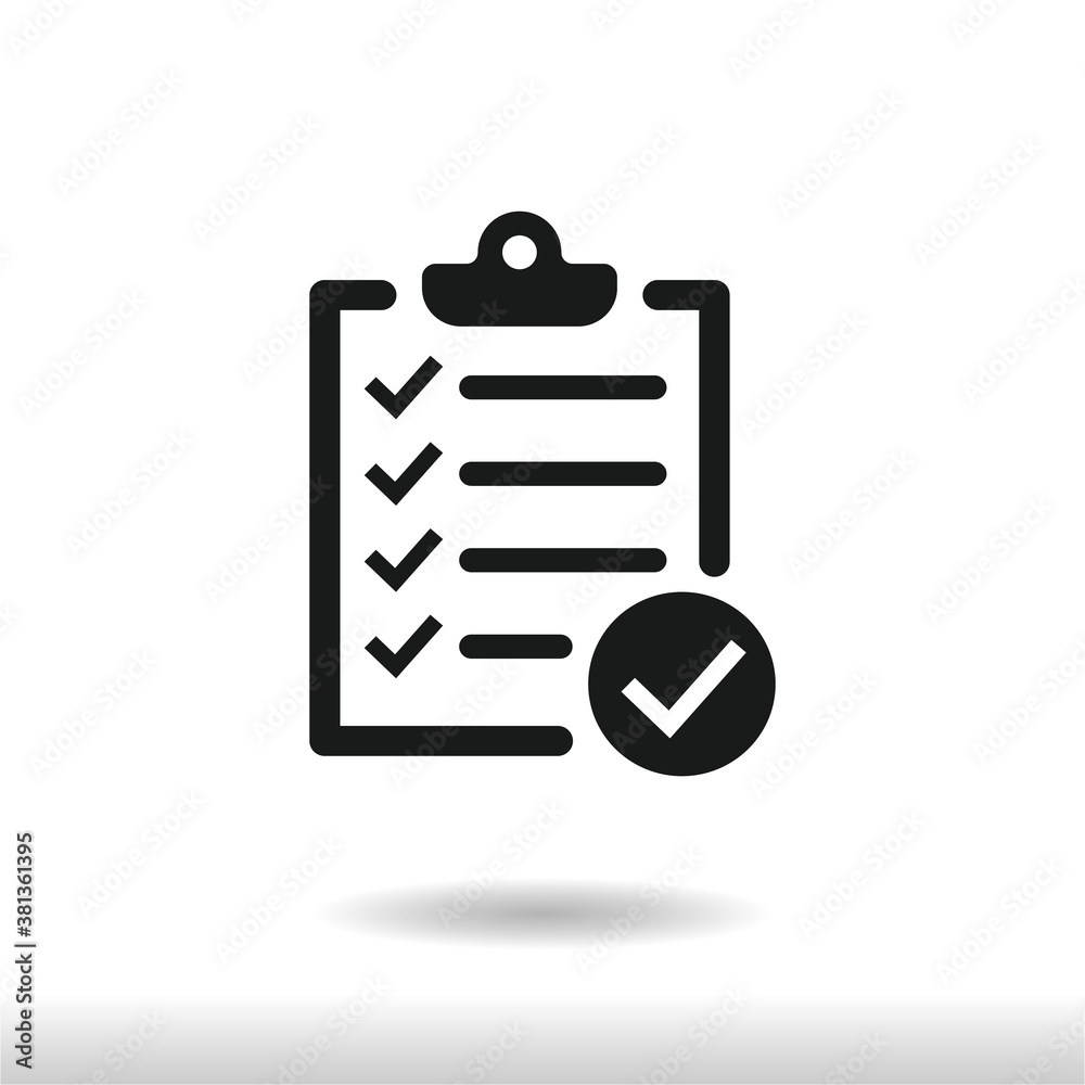 Check list icon vector . List sign