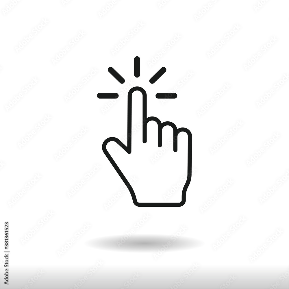 Obraz premium Finger Click icon vector . Click sign