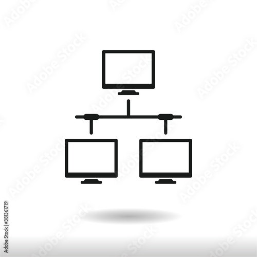 Wallpaper Mural Network icon vector . Computer Network sign Torontodigital.ca