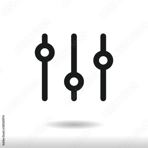 Adjustment icon vector . Control sign
