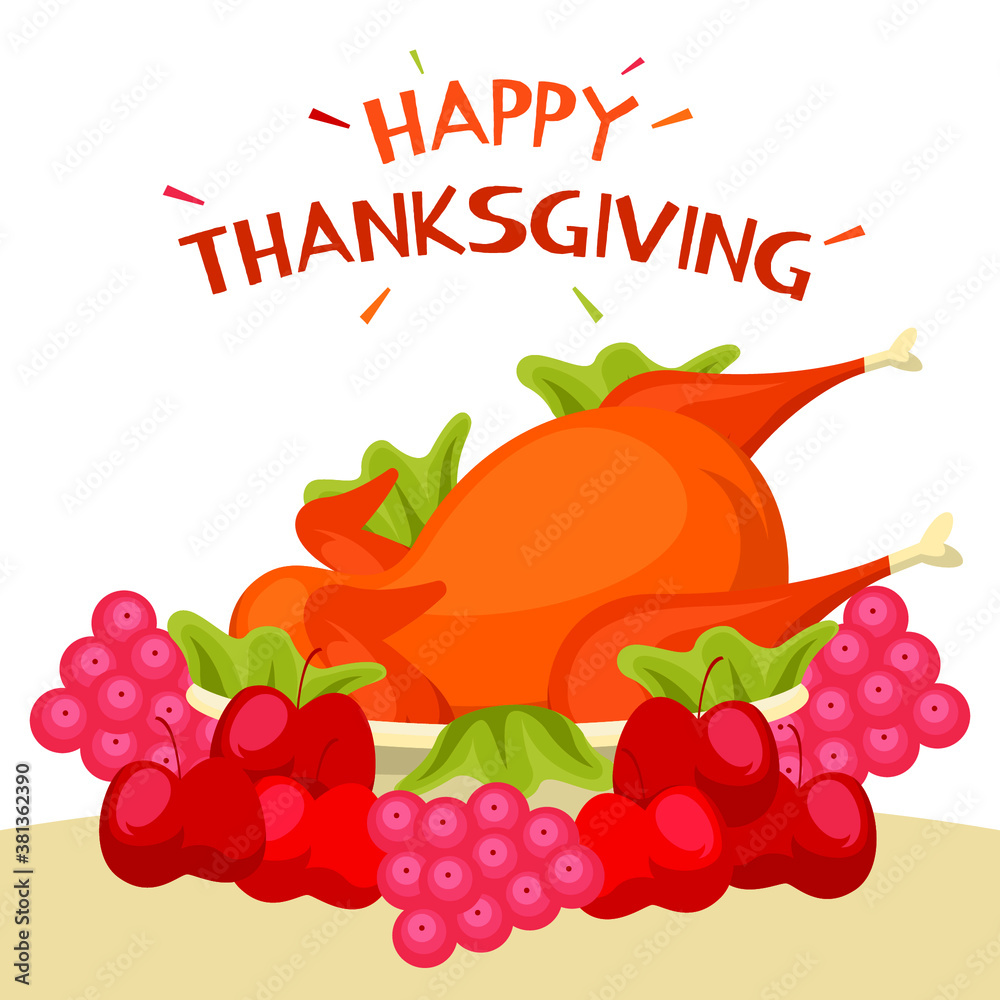 Thanksgiving concept with flat design background Thanksgiving concept with flat design background