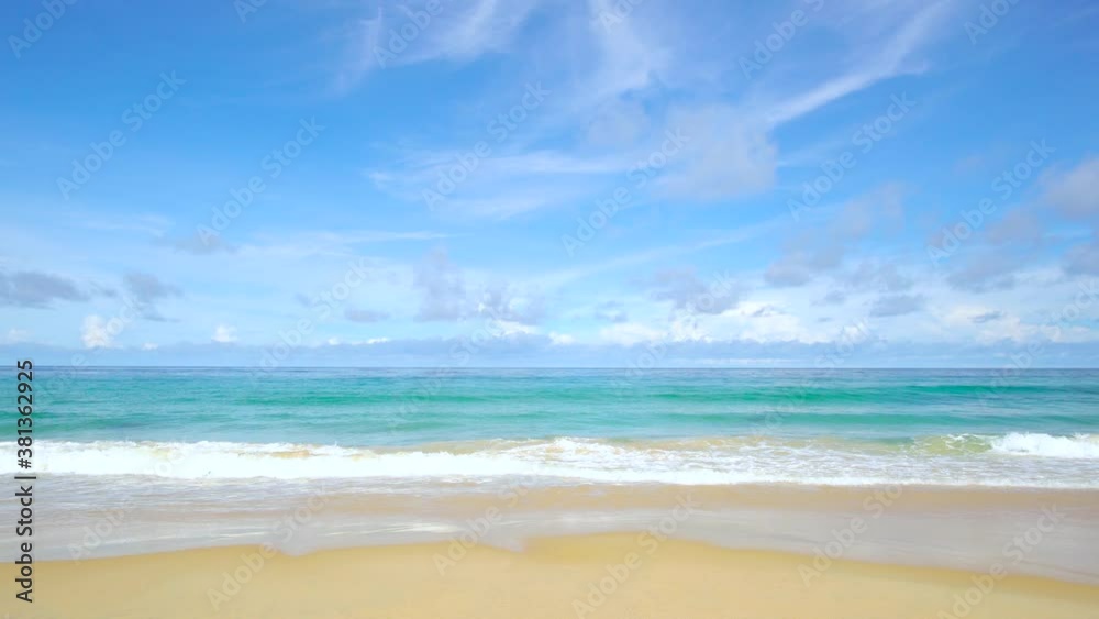 Phuket beach sea. Summer beach and sea in Sunday. Beach space area beautiful. At Karon beach, Phuket, Thailand. On September 2020. 3840x2160p. 4K. UHD. Video Clip. Landscape sea concept. Phuket beach sea. Summer beach and sea in Sunday. Beach space area beautiful. At Karon beach, Phuket, Thailand. On September 2020. 3840x2160p. 4K. UHD. Video Clip. Landscape sea concept.