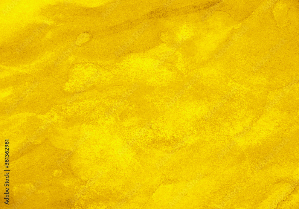 Abstract yellow background in watercolor style