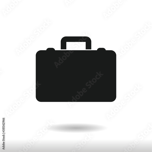 Briefcase icon vector . Bag sign