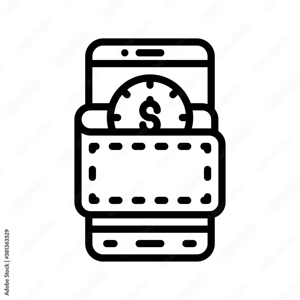 application icons set related mobile phone screen with wallet, dollars and buttons vectors in lineal style, application icons set related mobile phone screen with wallet, dollars and buttons vectors in lineal style,