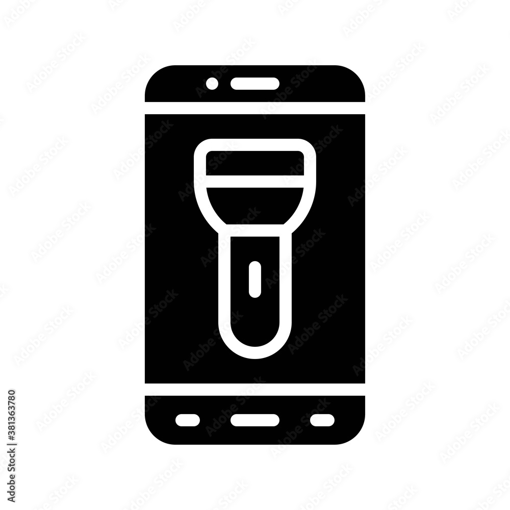 application icons set related mobile phone screen with torch light and buttons vectors in solid design, application icons set related mobile phone screen with torch light and buttons vectors in solid design,
