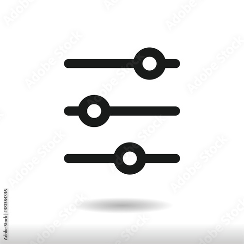 Adjustment icon vector . adjusting sign © huseyn
