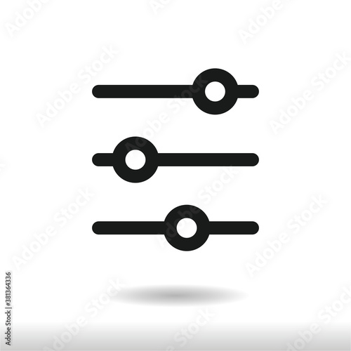 Adjustment icon vector . adjusting sign