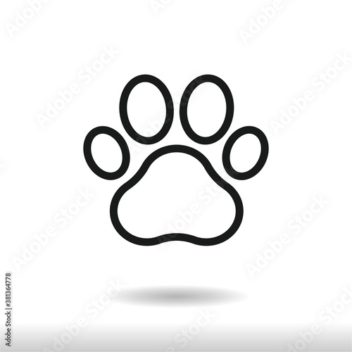 Wallpaper Mural Paw icon vector , Animal Paw sign Torontodigital.ca