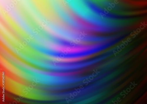 Dark Multicolor  Rainbow vector bokeh pattern. Glitter abstract illustration with an elegant design. The template can be used for your brand book.