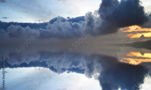  sunset in a lagoon in the plains of Venezuela