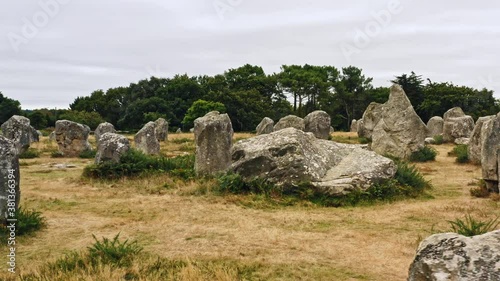 Kermario stones alignments Carnac Stones Brittany France photo