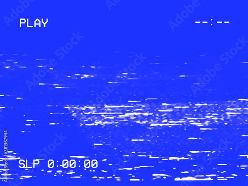 Camera Recorder Glitch Analog Picture VHS 4:3 Screen CRT TV VCR Graphic Texture Vector Graphic Pattern