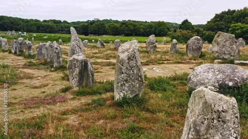 Kermario stones alignments Carnac Stones Brittany France photo