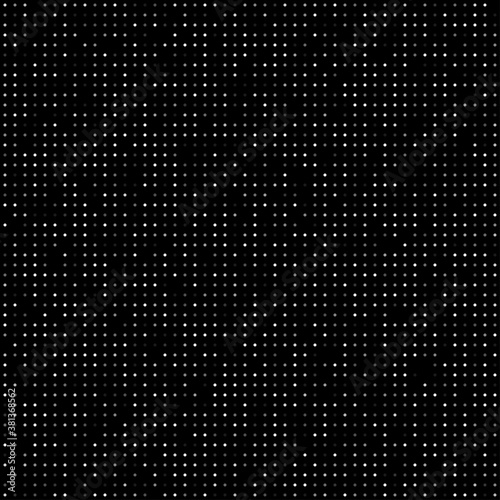 Circles tileable, repeatable black and white monochrome dots, dotted, speckles circular pattern, background. Vector