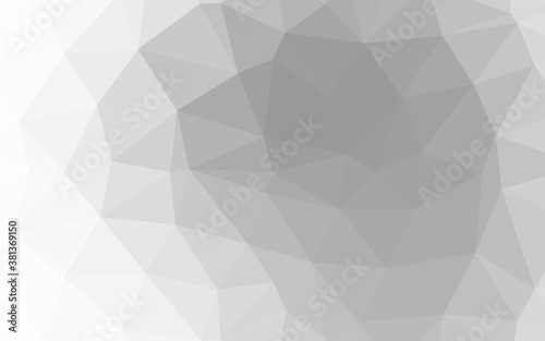 Light Silver, Gray vector polygon abstract background. Modern geometrical abstract illustration with gradient. Template for a cell phone background.