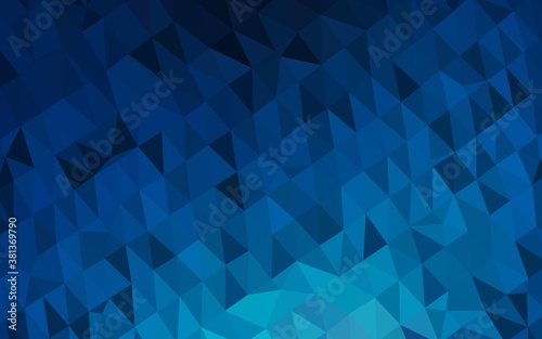 Dark BLUE vector abstract mosaic backdrop. Brand new colorful illustration in with gradient. Completely new template for your business design.