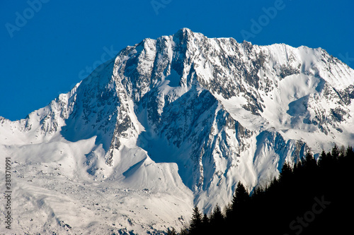 French Alps from La Tania Courchevel 3 Valleys ski area France photo