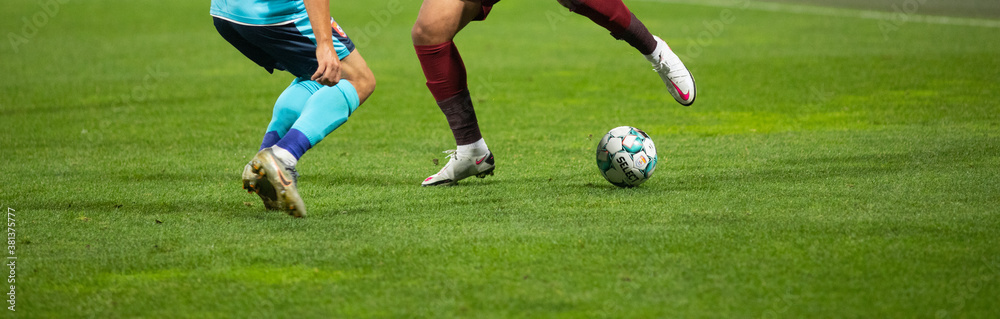 soccer game background player kicking football soccer game background player kicking football