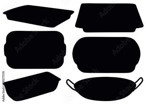 Forms for baking pastries and meat in the set.