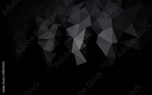 Dark Black vector shining triangular template. Glitter abstract illustration with an elegant design. Elegant pattern for a brand book.