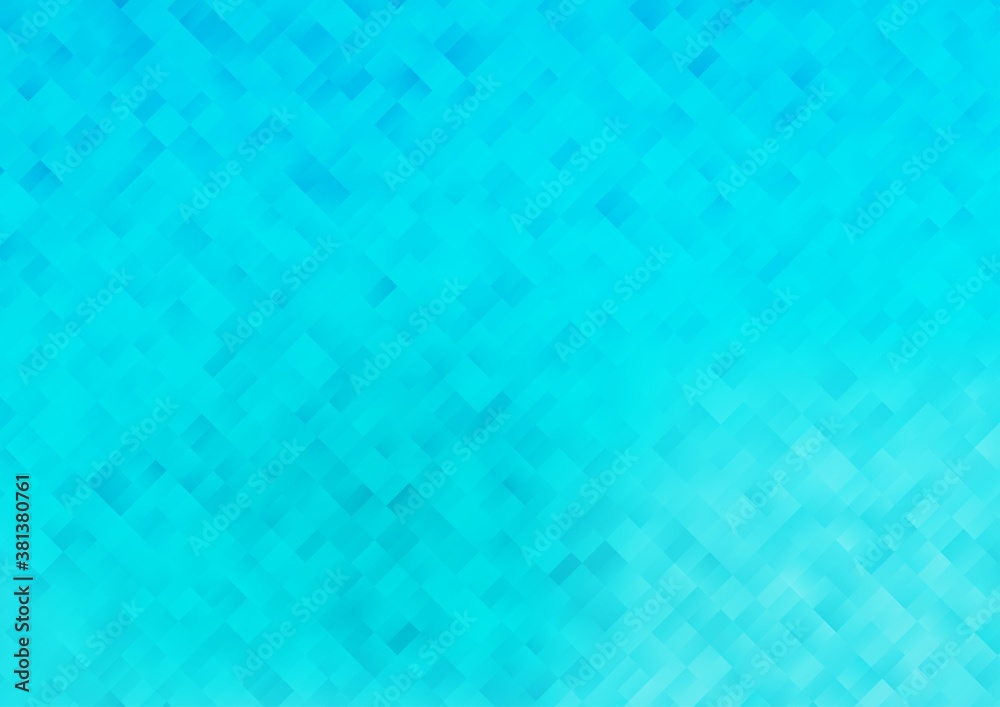 Light BLUE vector pattern in square style. Modern abstract illustration with colorful rectangles. Pattern for commercials.