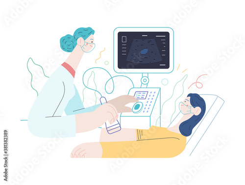 Medical tests illustration - ultrosound