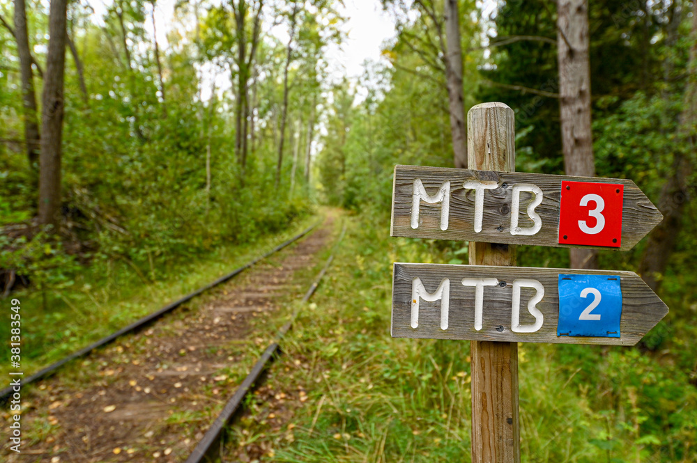 old train tracks working as mtb trail in Kumla Sweden