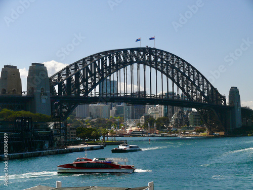 Sydney Harbour Bridge with ferries in the foreground © Bruce