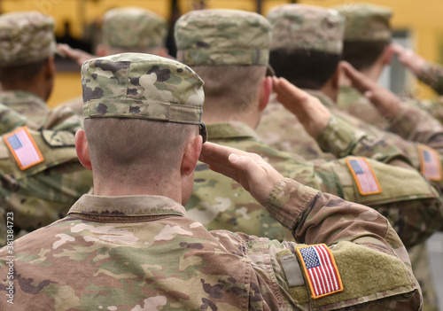 US soldier salute Fototapet