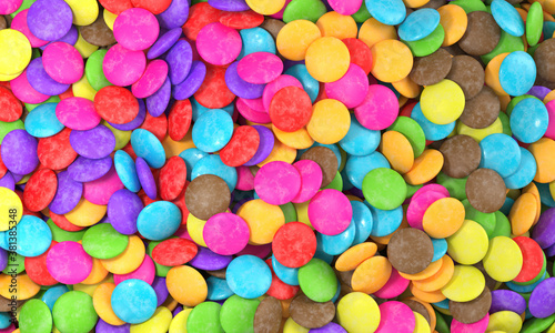 Candy colorful background 3d rendering