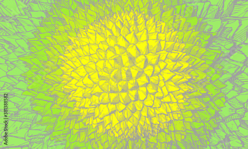Abstract durian drawing pattern background