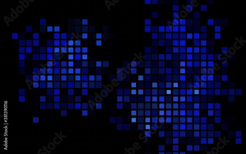Dark BLUE vector pattern in square style. Illustration with set of colorful rectangles. Pattern can be used for websites.